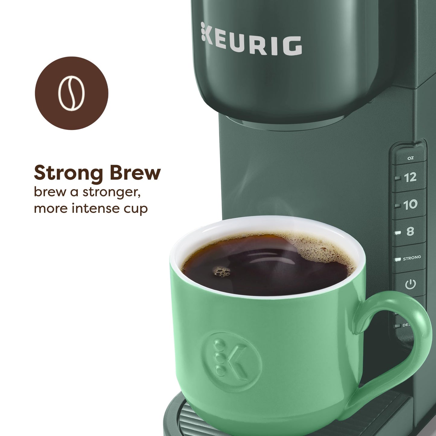 Keurig K-Express Single Serve K-Cup Pod Coffee Maker with Strong Brew Button & 42oz Removable Water Reservoir – Evergreen