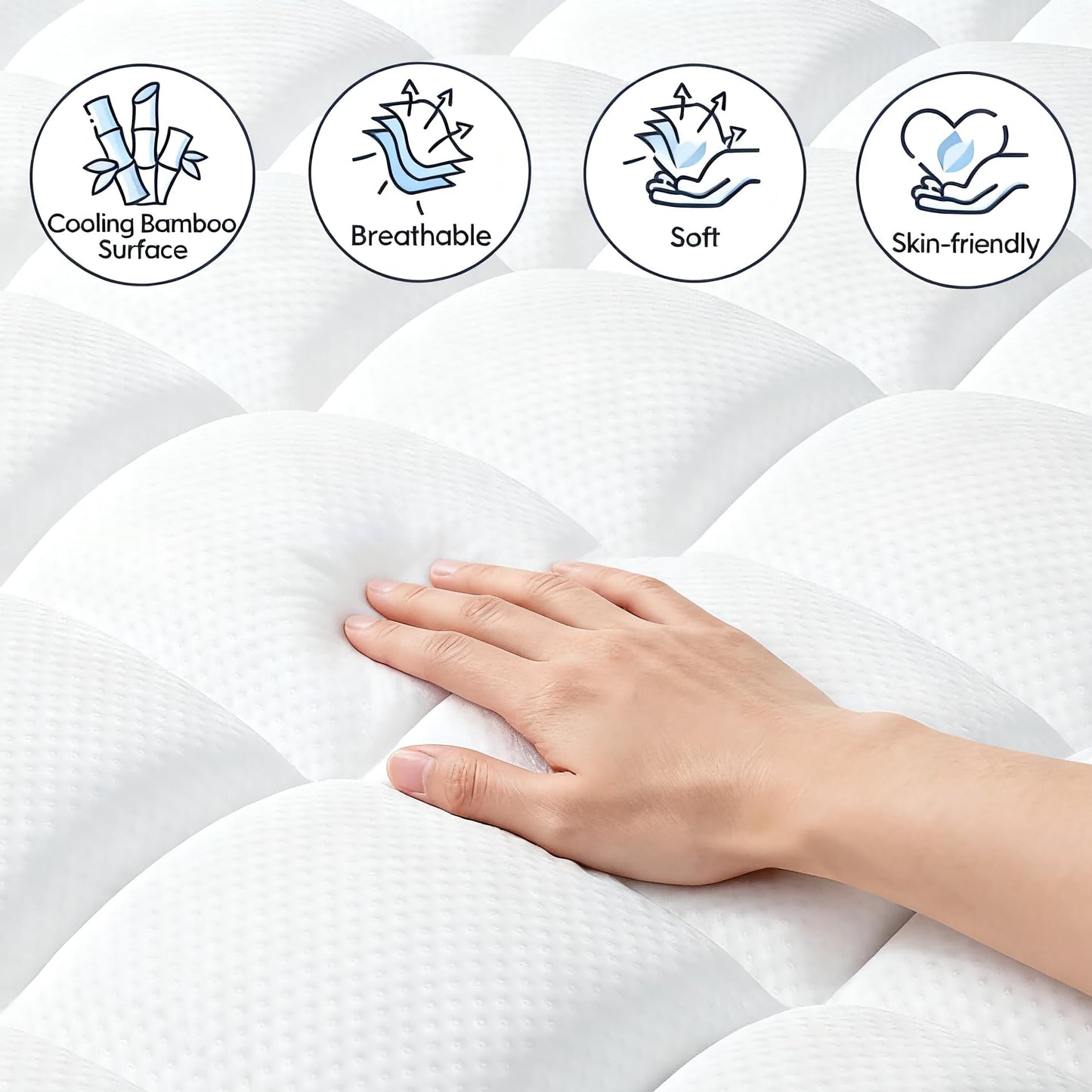 ELEMUSE Twin Size Dual Layer 3 Inch Memory Foam Mattress Topper, 2 Inch Cooling Gel Memory Foam and 1 Inch Thick Soft Pillow Top Mattress Pad Cover for Back Pain Relief, Bed Topper for Side Sleep