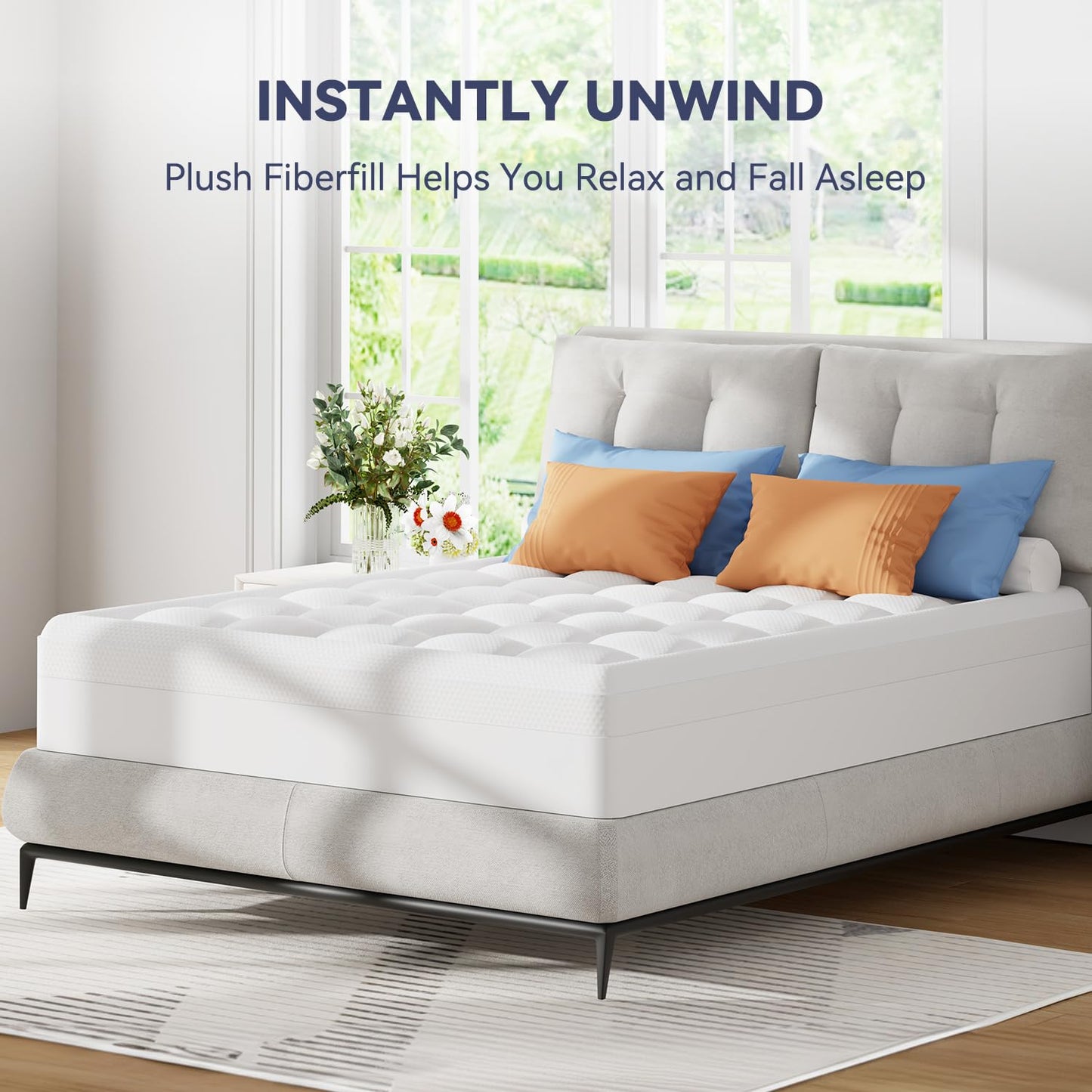 ELEMUSE Twin Size Dual Layer 3 Inch Memory Foam Mattress Topper, 2 Inch Cooling Gel Memory Foam and 1 Inch Thick Soft Pillow Top Mattress Pad Cover for Back Pain Relief, Bed Topper for Side Sleep